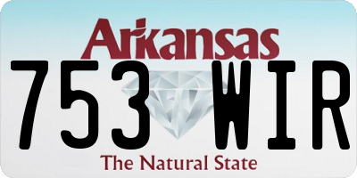 AR license plate 753WIR