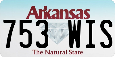 AR license plate 753WIS