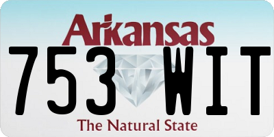 AR license plate 753WIT