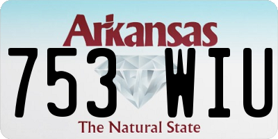 AR license plate 753WIU