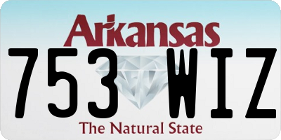 AR license plate 753WIZ