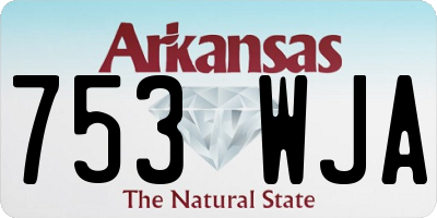 AR license plate 753WJA