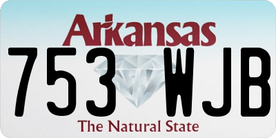 AR license plate 753WJB