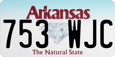 AR license plate 753WJC