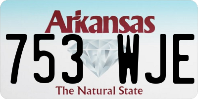 AR license plate 753WJE