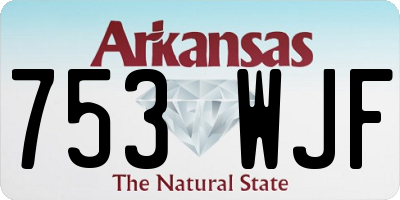 AR license plate 753WJF