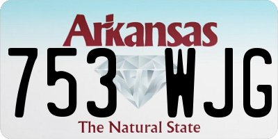 AR license plate 753WJG