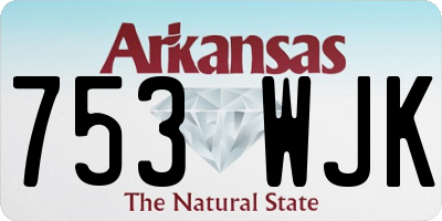 AR license plate 753WJK