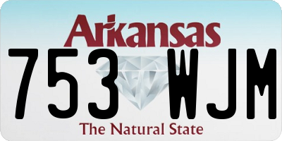 AR license plate 753WJM