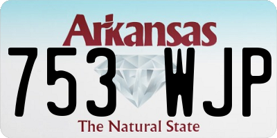 AR license plate 753WJP