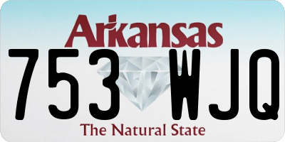 AR license plate 753WJQ