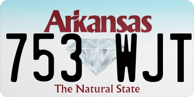 AR license plate 753WJT