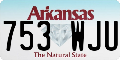 AR license plate 753WJU