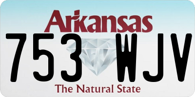 AR license plate 753WJV