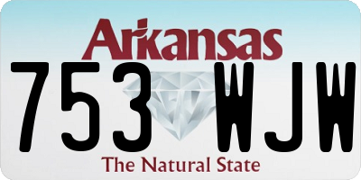 AR license plate 753WJW