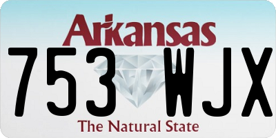 AR license plate 753WJX
