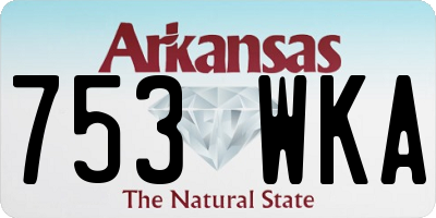AR license plate 753WKA