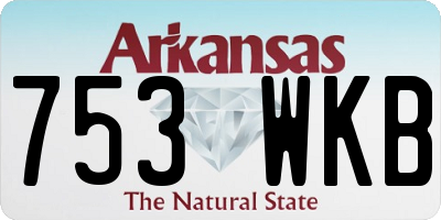 AR license plate 753WKB