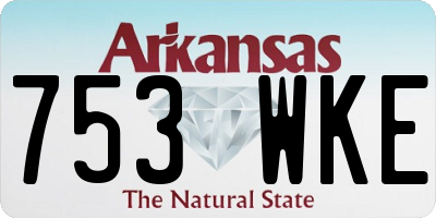 AR license plate 753WKE