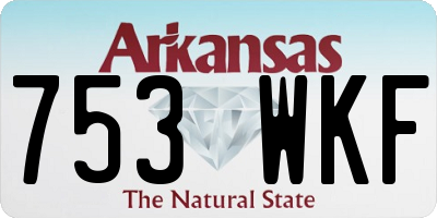 AR license plate 753WKF