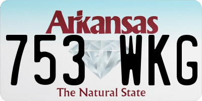 AR license plate 753WKG