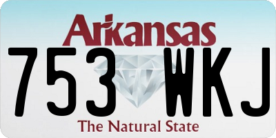 AR license plate 753WKJ