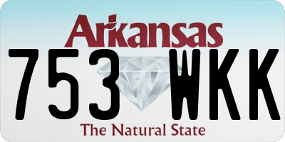 AR license plate 753WKK