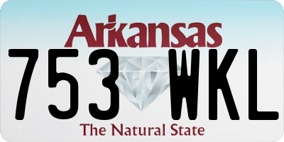 AR license plate 753WKL
