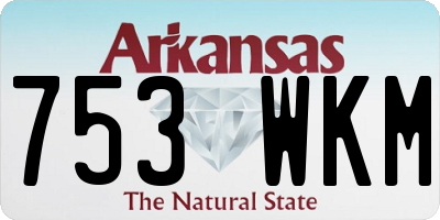 AR license plate 753WKM