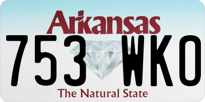 AR license plate 753WKO