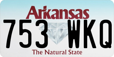 AR license plate 753WKQ