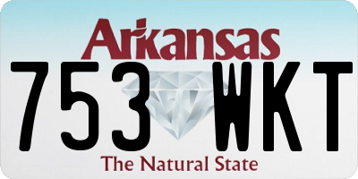 AR license plate 753WKT