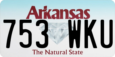 AR license plate 753WKU