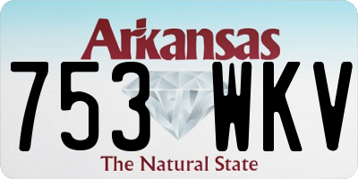 AR license plate 753WKV