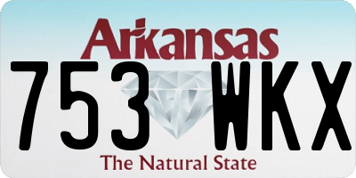 AR license plate 753WKX