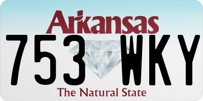 AR license plate 753WKY
