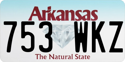 AR license plate 753WKZ
