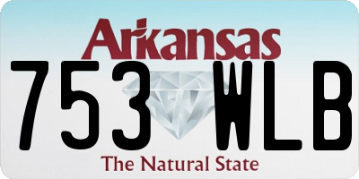 AR license plate 753WLB