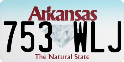 AR license plate 753WLJ