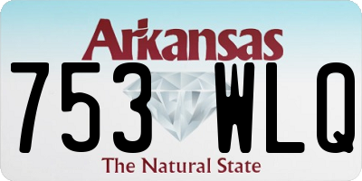 AR license plate 753WLQ