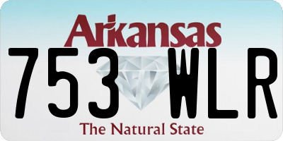 AR license plate 753WLR