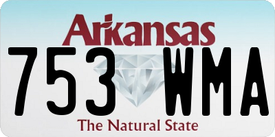 AR license plate 753WMA