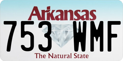AR license plate 753WMF