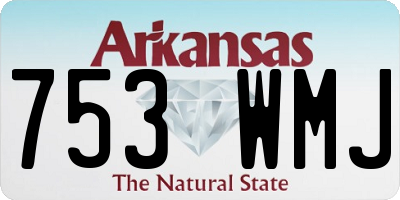 AR license plate 753WMJ