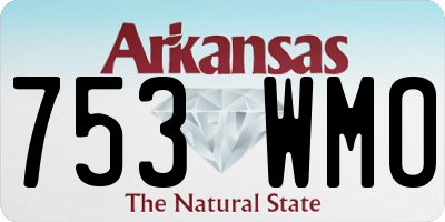 AR license plate 753WMO