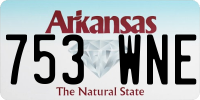 AR license plate 753WNE