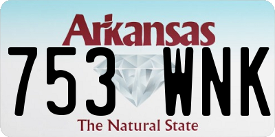AR license plate 753WNK