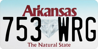 AR license plate 753WRG