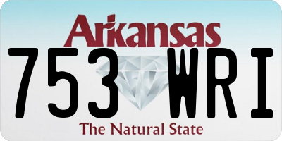 AR license plate 753WRI