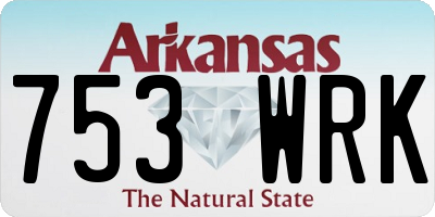 AR license plate 753WRK